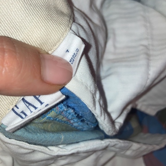 GAP Checkered blue pink yellow boy size 7 shorts - Picture 2 of 2